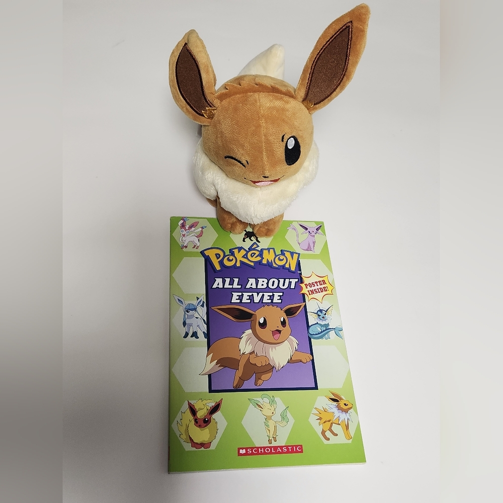 Pokemon All About Eevee Book & Eevee Plush